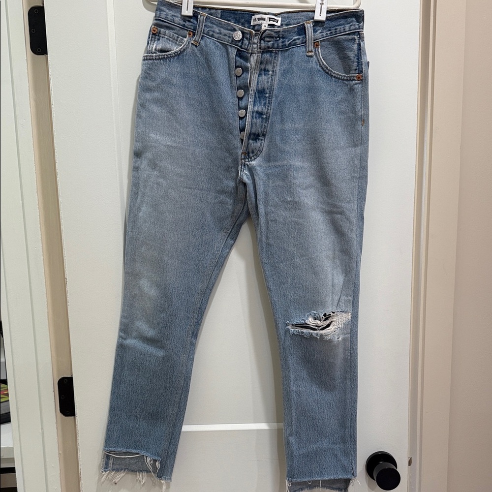 Levi's Redone High Rise Straight Jeans with Distressed Details